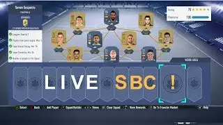 LIVE SBC ADVANCED HYBRID LEAGUES - SEVEN SUSPECTS  , PRIME NINE & SQUAD GOALS !  FIFA 19