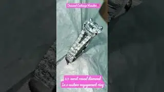 Custom Engagement Ring with a 4 carat lab grown diamond - Diamond Exchange Houston