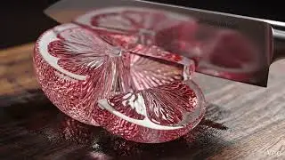 Satisfying Glass Slicing: Real Fruit or Glass Art?