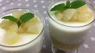 Buttermilchcreme mit Birnen - Rezept