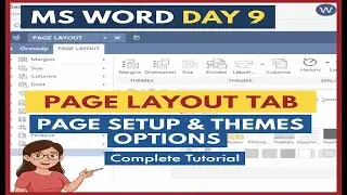 MS Word Page Layout: Themes & Page Setup Block Complete Tutorial