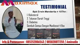 Testimoni 10 Tahun Menderita Diabetes Sembuhkan Sembuh Berkat Maxiboost | 085252806543