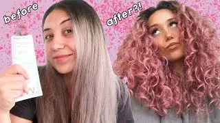 hair transformation I wasn't expecting!!!!!! dying my hair rose gold with moroccanoil mask!