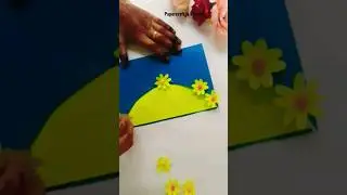 🤩how to make beautiful handmade card 🌼 #youtubeshorts #papercraft #papercraftlykhushi #handmadecard