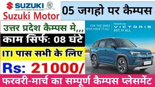 05 जगहो पर कैम्पस Maruti Suzuki India Limited 03 04 09 February 2026 Uttar Pradesh Campus Placement