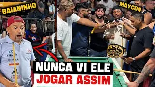 BAIANINHO QUIS TOMAR O CINTURÃO DO REI DO BOLINHO E FICOU SUPRESO COM MAYCON 😱🎱🔥🔥