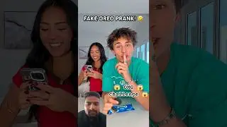 FAKE OREO PRANK 🤢cadelandmiaVIRAL NO BATIDAO DANCE TREND#shortvideo#shorts#couple#trend #dance #rumi