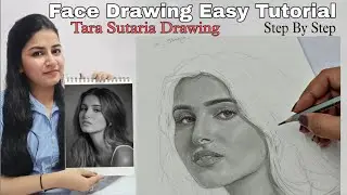 Face Drawing For Beginners || Tara Sutaria Portrait Drawing ( Part - 5 )