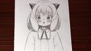 How to draw Anya Forger | Cute Anime drawing | Step by step tutorial