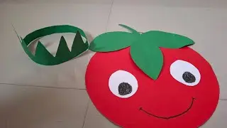 Tomato 🍅 Fancy Dress Costume Making #fancy #school project #smartmarathi711