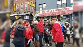 Curtis Sliwa (Republican) NYC Mayoral Candidate Visiting College Point, Queens