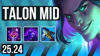 TALON vs VIKTOR (MID) | Good KDA: 15/1/5 | KR Grandmaster | 25.24