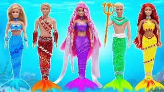Ultimate Mermaid Crafts! 🧜&zwj;♀️✨ Easy DIY Ocean Doll Makeovers