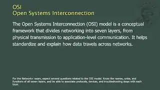 OSI - Open Systems Interconnection - Network+