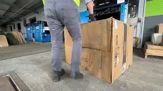 WastePro Gear Bale Large cardboard boxes. Baled in under 60 seconds
