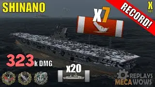 Aircraft Carrier Shinano 7 Kills & 323k Damage | World of Warships Gameplay