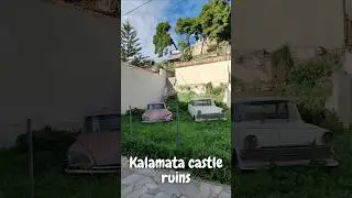 Vintage Cars Under Kalamata Castle Ruins | Greece 2026 #Shorts