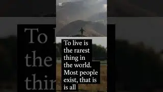 To live is the rarest thing in the world || Oscar Wilde # rarest#world#oscarwilde#ytshort