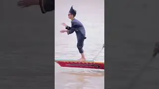 Dika Stole the Show at Indonesia's Viral Pacu Jalur Boat Race! 🇮🇩🔥 #ytshorts #trendingshorts