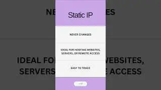 Static IP vs Dynamic IP - what's the difference?  #shorts  #ip #static #dynamic #versus