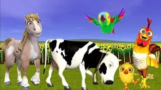 El Pollito p&iacute;o 3d - el Toro y el Tractor de la Granja -el Pollito y el Tractor de la Granja