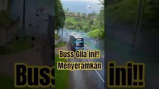 Balapan Bus Brutal di Jalan Raya #shorts #busviral #balapanbus #busugalugalan #busngebut