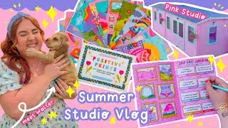 Summer Studio Vlog 015 ✿ Pink Art Studio, Meet our Puppy, Moving House & Life Updates ☀
