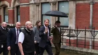 Prince Harry arrives at court, set to give evidence in UK tabloid trial | AFP