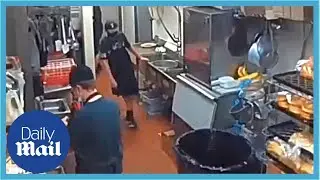 EXCLUSIVE: Ethan Crumbley collapses in the back room of Oxford diner in 2020