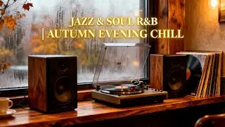 Rainy November Smooth Jazz Focus | Warm Golden RnB Caf&eacute; Study Ambience