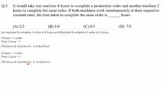GATE 2019 EC Aptitude WORK AND EFFICIENCY Question