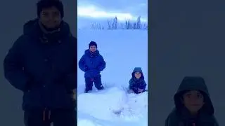 Playing in the knee deep snow #snowfall #denmark #fun #roskilde #copenhagen #play #travel #deepsnow
