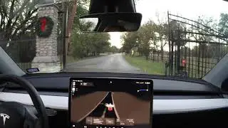 #Tesla #FSD 12.5.4.2 unusual left ok total gate fail driveway hesitation 111624