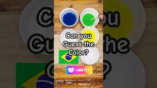 Flag Color Mixing Brazil | Color Mixing #satisfying #art #colormixing