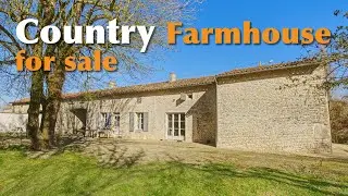 Tour of a Stone Farmhouse with swimming pool for sale in France, with potential. House for sale.