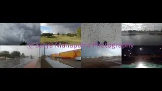 Strong monsoon storm ⛈ of 8/22/2024 in the desert 🏜 in Guadalupe, AZ, USA  🇺🇸