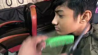 Asmr Hairstyle boy cutting wth scissors 💈