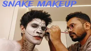 Snake makeup | step by step | rjmakeover Facepaint #snakemakeup