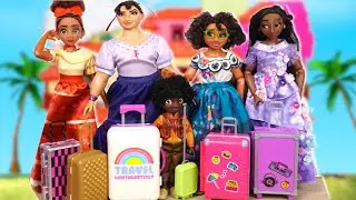 Disney Encanto Doll Family Packing Suitcase for Snow Vacation