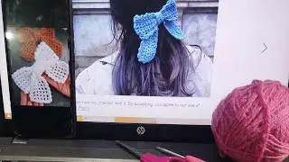 Crochet Big Bow Tutorial | Hair Accessory  Keychain & Purse Charm