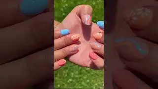 🍉🌺🪩#adalyn #preppy #summer #nails #summernails