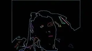 Video Object Using React and OpenCV.js recording canvas Demo #2 Contour Lines Random Color Filter