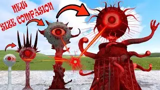 NEW  EVOLUTION SIZE COMPASION  OF WATER EYE TOWER MONSTER In Garry's Mod