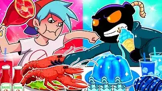 Red Vs Blue Food Challenge | Friday Night Funkin' Animation Mukbang Complete Edition | Bona Games