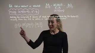 Addition & Subtraction with Rational Expressions (Example 1)