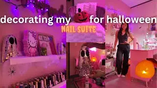 spooky nail room makeover!🎃