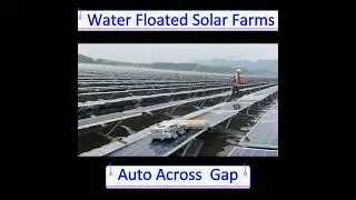 The Best Water Floated Solar Farm Cleaning Solution by Kwunphi B30M2 Robot Fleets Super Efficient