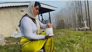 The challenging life of nomadic girls in Iran | Daily routine for several days in mountain villages