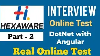 Hexaware Interview Online Test(DotNet with Angular) First Round - Part 2