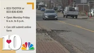 TDOT opens new hotline for drivers to report potholes, other road hazards